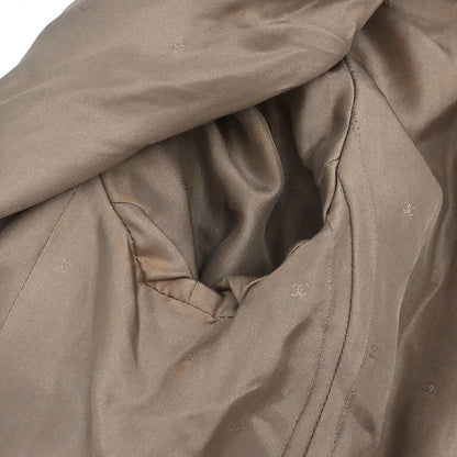 Chanel 1994 Setup Suit Jacket Skirt Tweed Brown #40