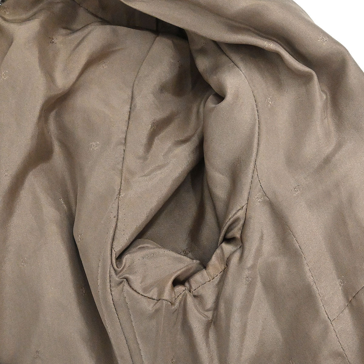 Chanel 1994 Setup Suit Jacket Skirt Tweed Brown #40