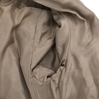 Chanel 1994 Setup Suit Jacket Skirt Tweed Brown #40