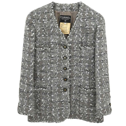 Chanel 1994AW Collarless Tweed Jacket #38