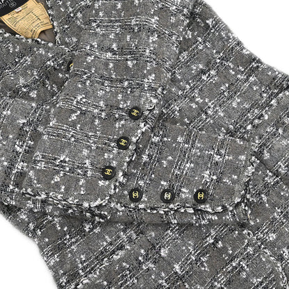 Chanel 1994AW Collarless Tweed Jacket #38