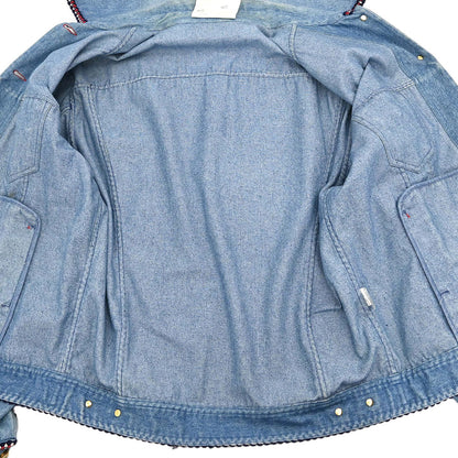 Chanel Single Breasted Denim Jacket Blue #40