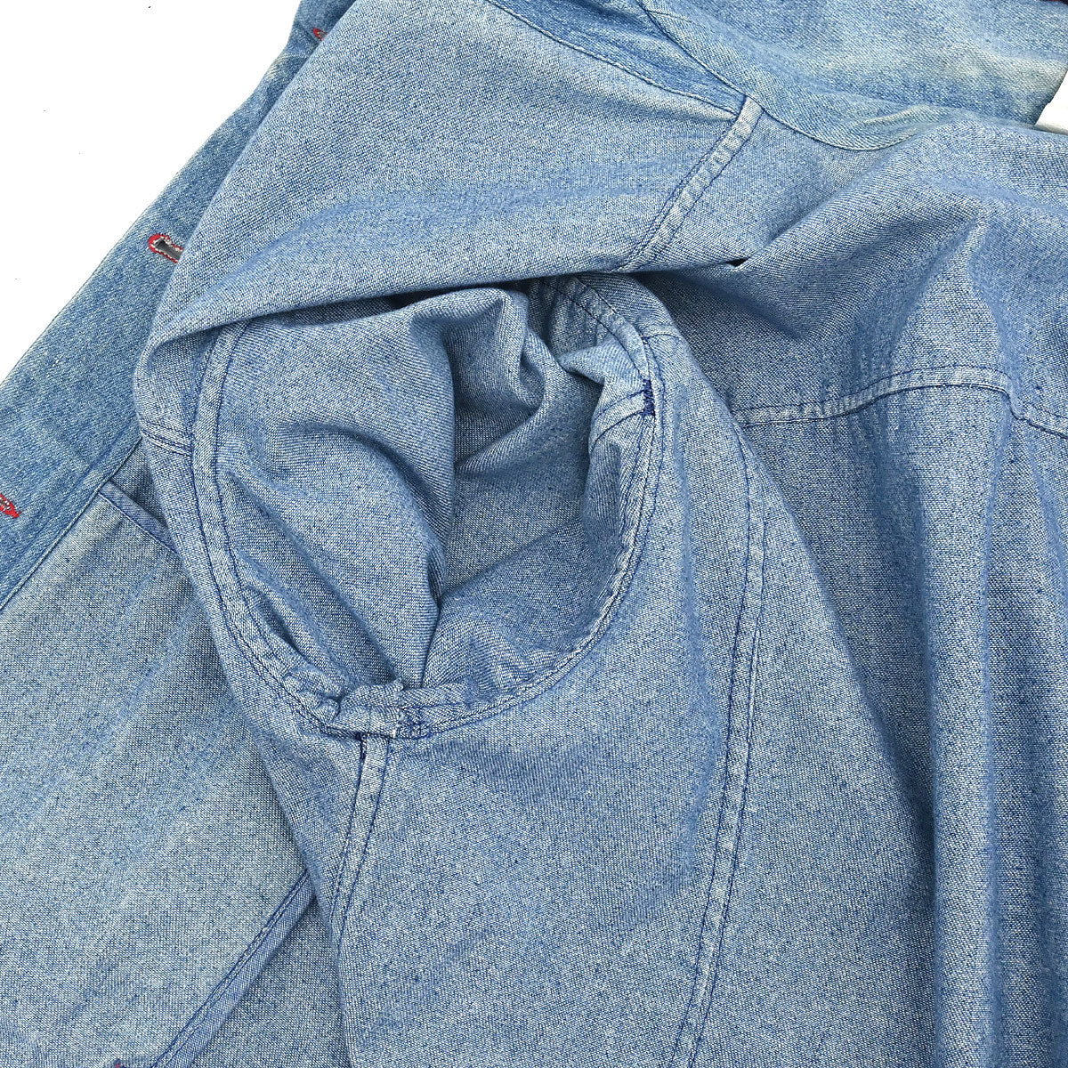 Chanel Single Breasted Denim Jacket Blue #40