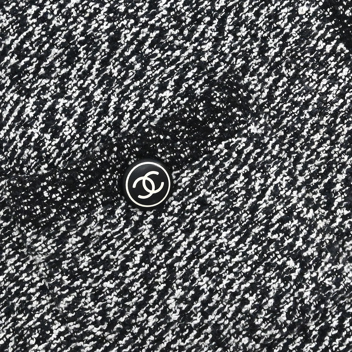 Chanel 1997 Setup Suit Jacket Skirt Tweed Black #34
