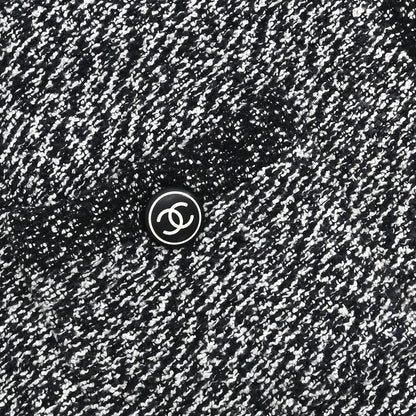 Chanel 1997 Setup Suit Jacket Skirt Tweed Black #34