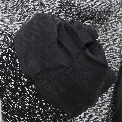 Chanel 1997 Setup Suit Jacket Skirt Tweed Black #34