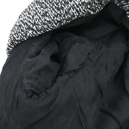 Chanel 1997 Setup Suit Jacket Skirt Tweed Black #34