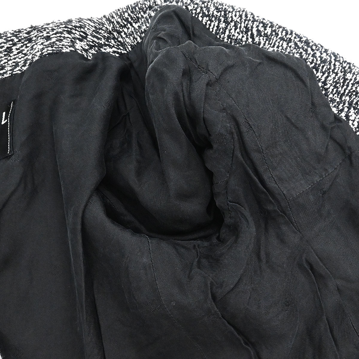 Chanel 1997 Setup Suit Jacket Skirt Tweed Black #34