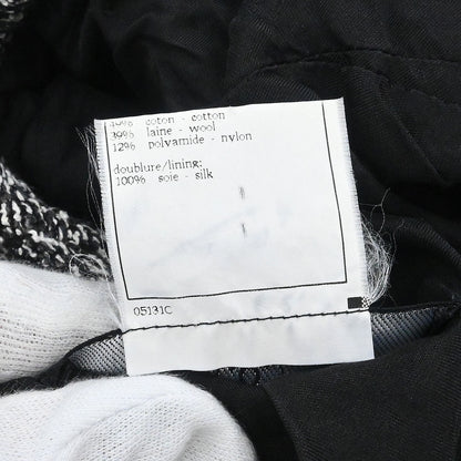 Chanel 1997 Setup Suit Jacket Skirt Tweed Black #34