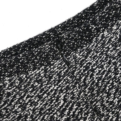 Chanel 1997 Setup Suit Jacket Skirt Tweed Black #34