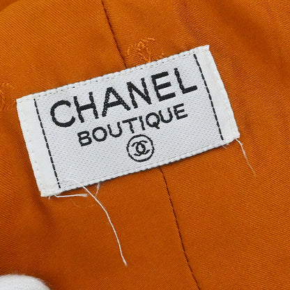 Chanel Setup Suit Jacket Skirt Tweed Houndstooth Brown
