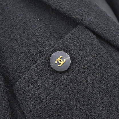 Chanel 1995 Single Breasted Jacket Black #38