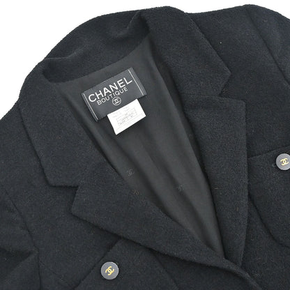 Chanel 1995 Single Breasted Jacket Black #38