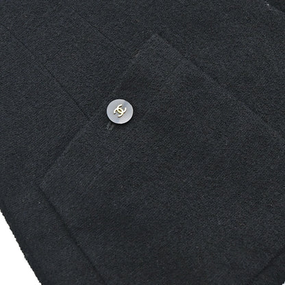 Chanel 1995 Single Breasted Jacket Black #38