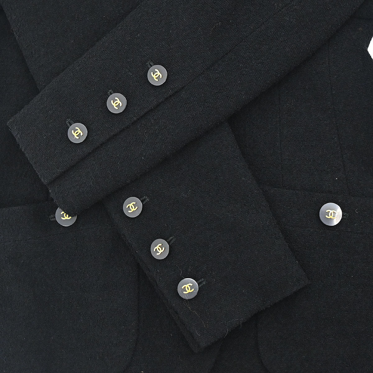 Chanel 1995 Single Breasted Jacket Black #38