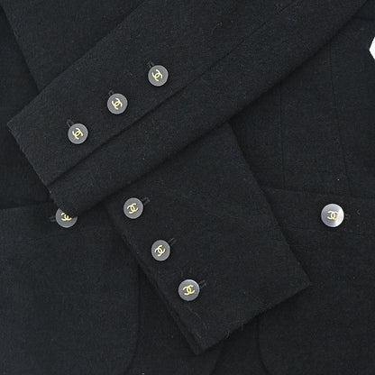 Chanel 1995 Single Breasted Jacket Black #38