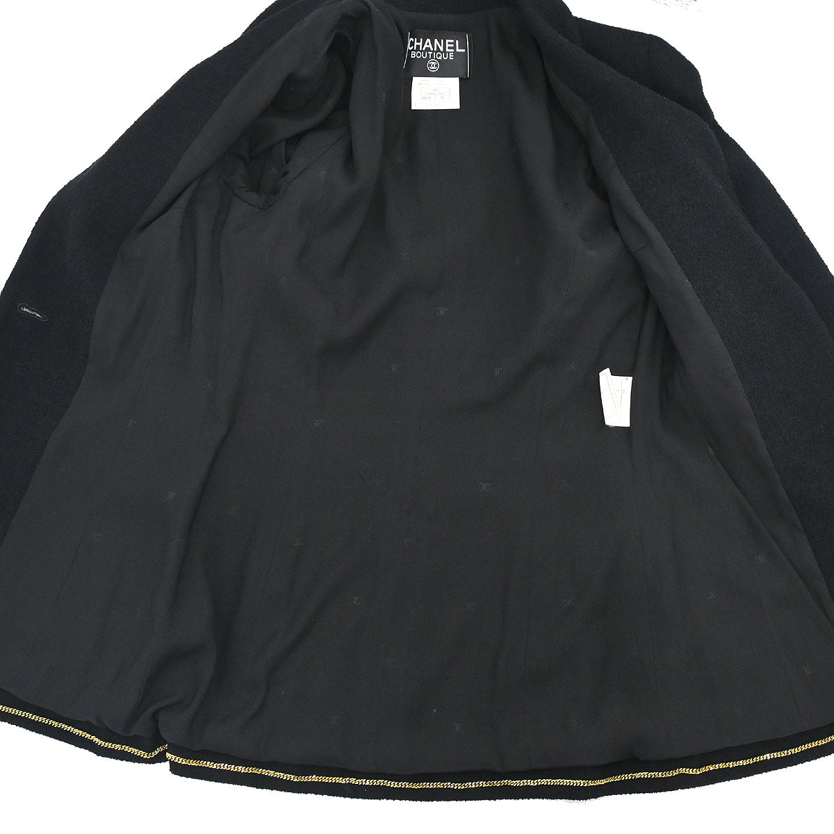 Chanel 1995 Single Breasted Jacket Black #38