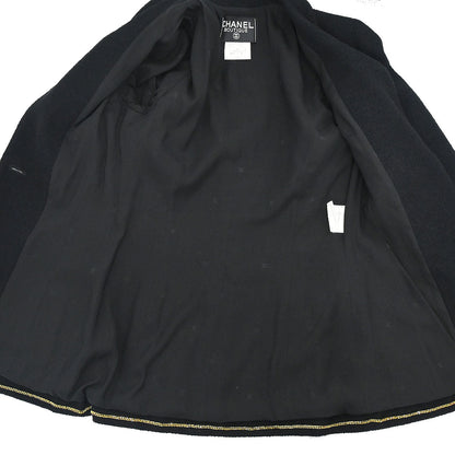 Chanel 1995 Single Breasted Jacket Black #38