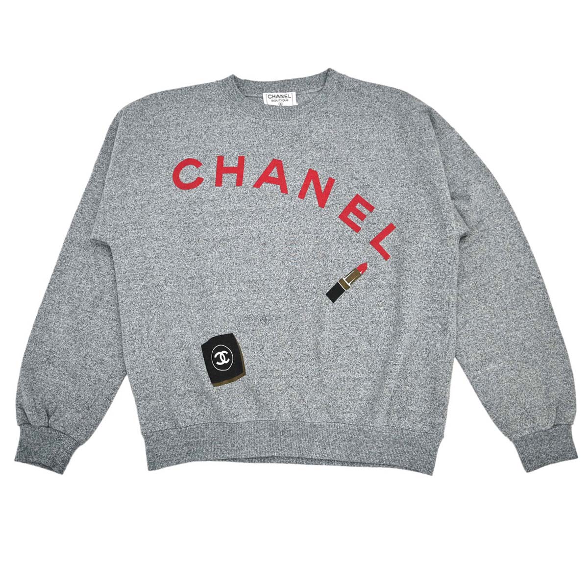 Chanel Pullover Sweater Top Gray #M