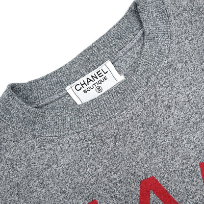 Chanel Pullover Sweater Top Gray #M