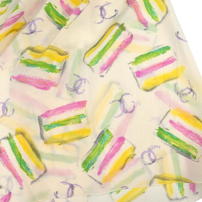 Chanel 2004 Cake Print Skirt Ivory #38