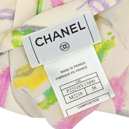 Chanel 2004 Cake Print Skirt Ivory #38