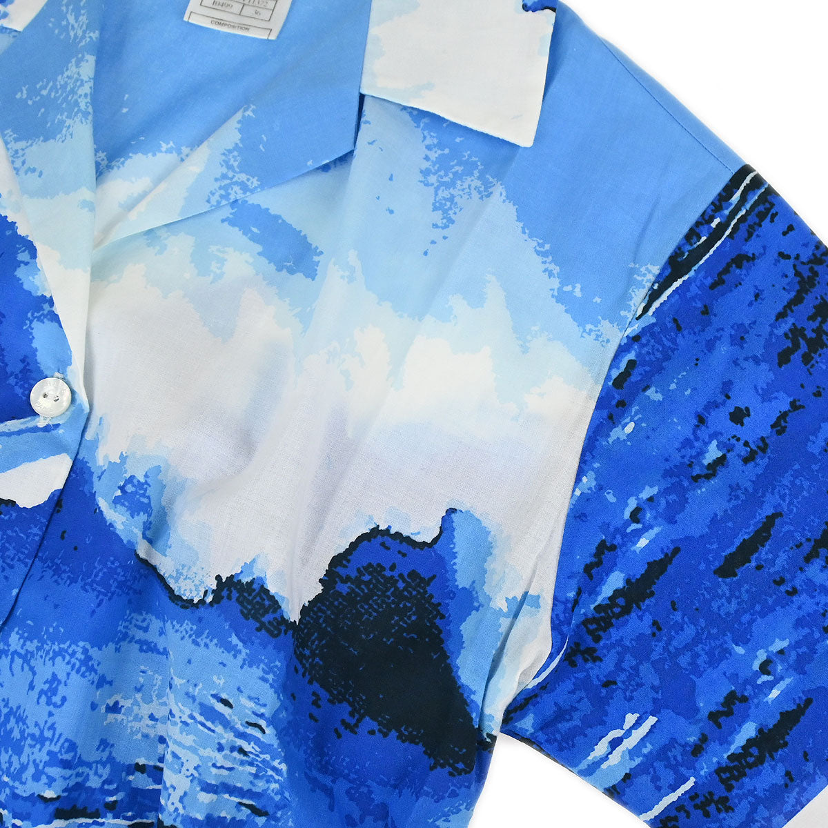 Chanel 2002 Surf Line Short Sleeve Shirt Top Blue #36