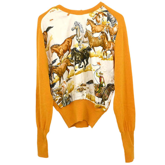 Hermes Long Sleeve Top Twillaine Yellow #40