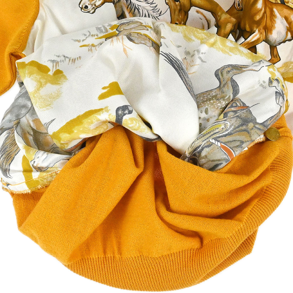 Hermes Long Sleeve Top Twillaine Yellow #40