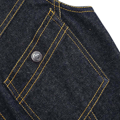 Chanel 1997 Single Breasted Sleeveless Vest Denim Jacket Indigo #38