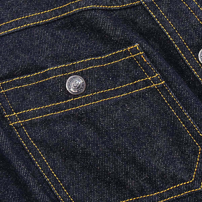 Chanel 1997 Single Breasted Sleeveless Vest Denim Jacket Indigo #38
