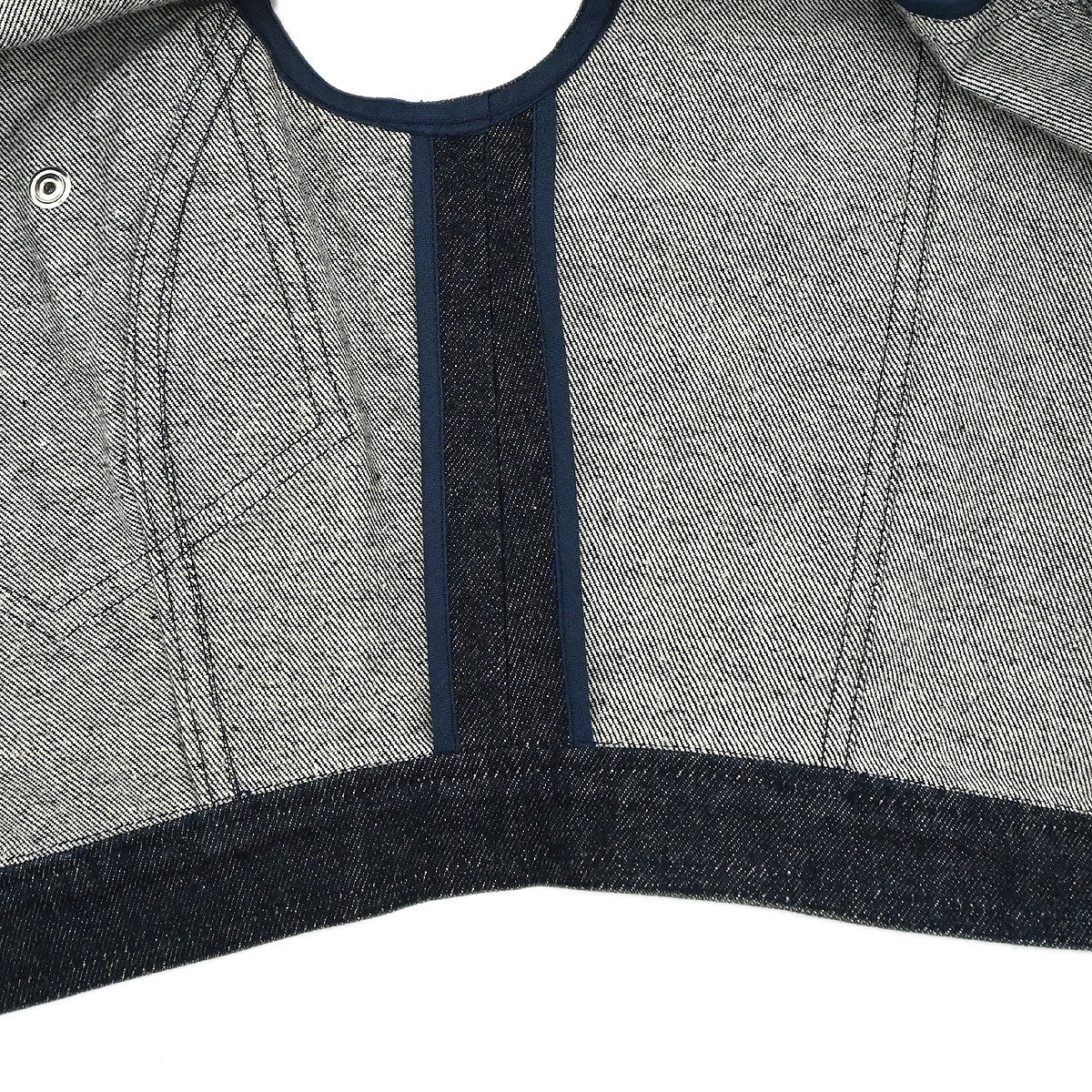 Chanel 1997 Single Breasted Sleeveless Vest Denim Jacket Indigo #38