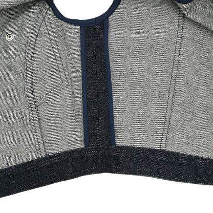 Chanel 1997 Single Breasted Sleeveless Vest Denim Jacket Indigo #38