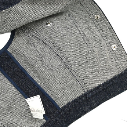 Chanel 1997 Single Breasted Sleeveless Vest Denim Jacket Indigo #38