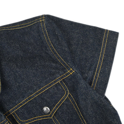 Chanel 1997 Single Breasted Denim Jacket Indigo #38