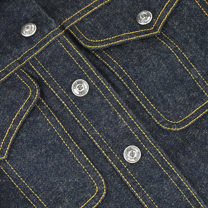 Chanel 1997 Single Breasted Denim Jacket Indigo #38