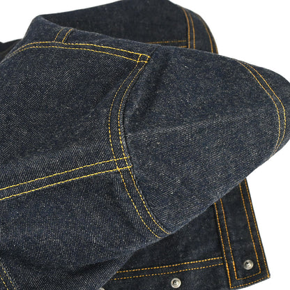 Chanel 1997 Single Breasted Denim Jacket Indigo #38