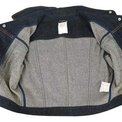 Chanel 1997 Single Breasted Denim Jacket Indigo #38
