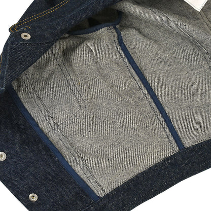 Chanel 1997 Single Breasted Denim Jacket Indigo #38