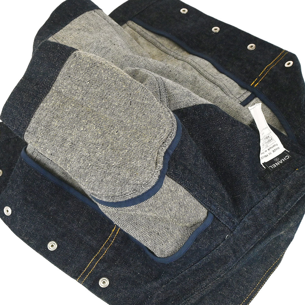 Chanel 1997 Single Breasted Denim Jacket Indigo #38