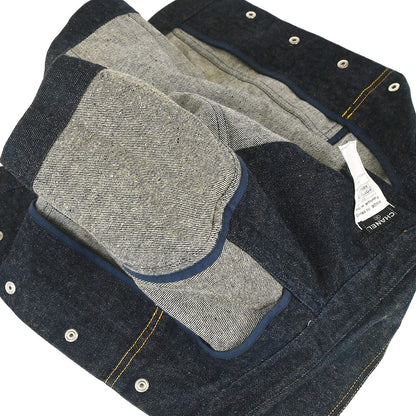 Chanel 1997 Single Breasted Denim Jacket Indigo #38