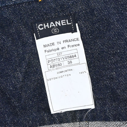 Chanel 1997 Single Breasted Denim Jacket Indigo #38