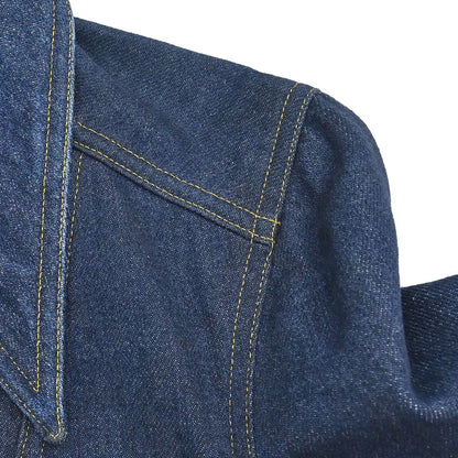 Chanel 1996 Single Breasted Denim Jacket Indigo #40