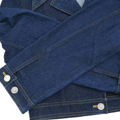 Chanel 1996 Single Breasted Denim Jacket Indigo #40