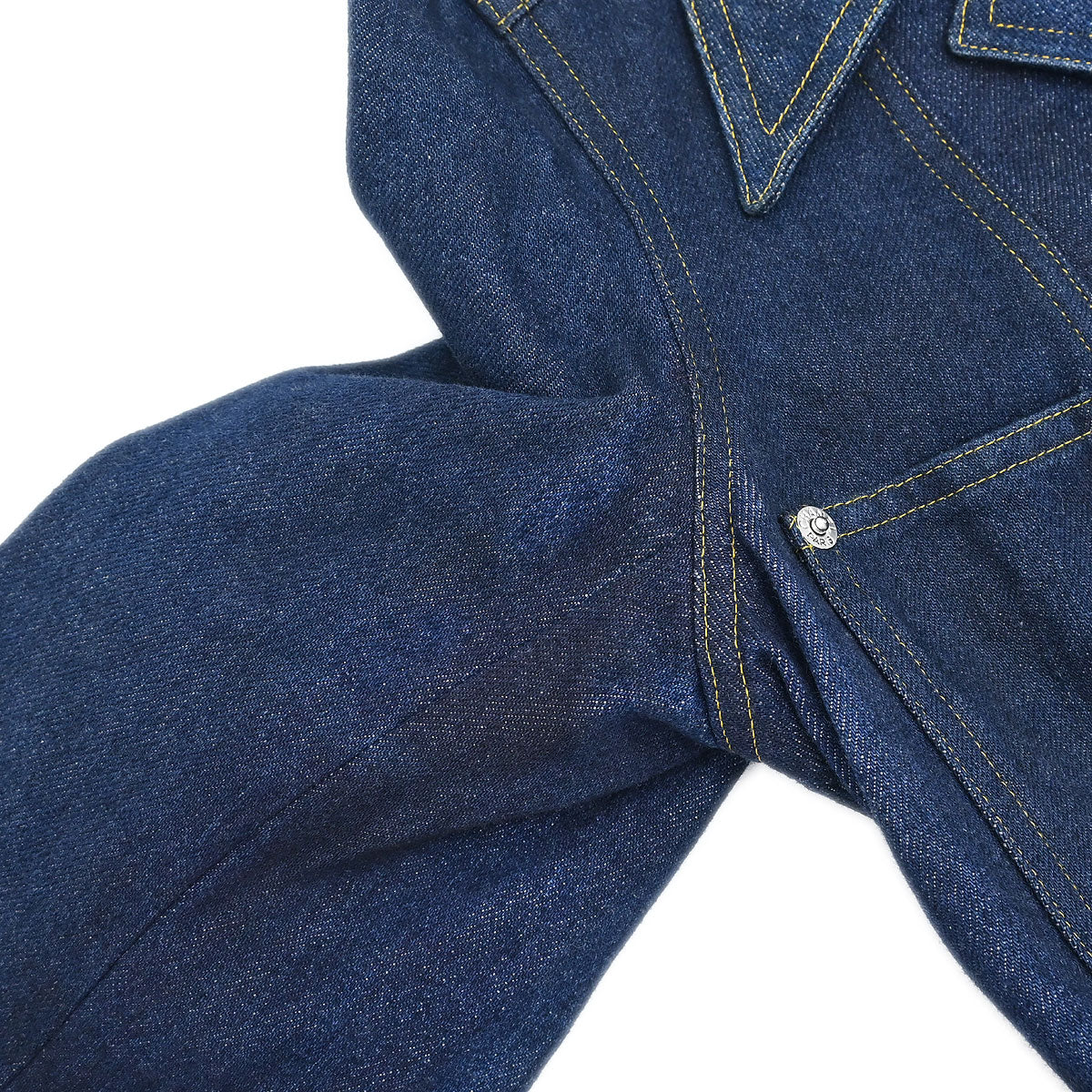 Chanel 1996 Single Breasted Denim Jacket Indigo #40