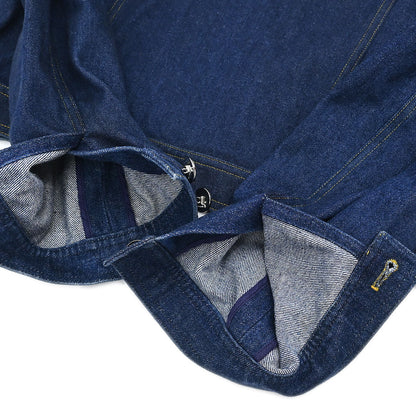 Chanel 1996 Single Breasted Denim Jacket Indigo #40