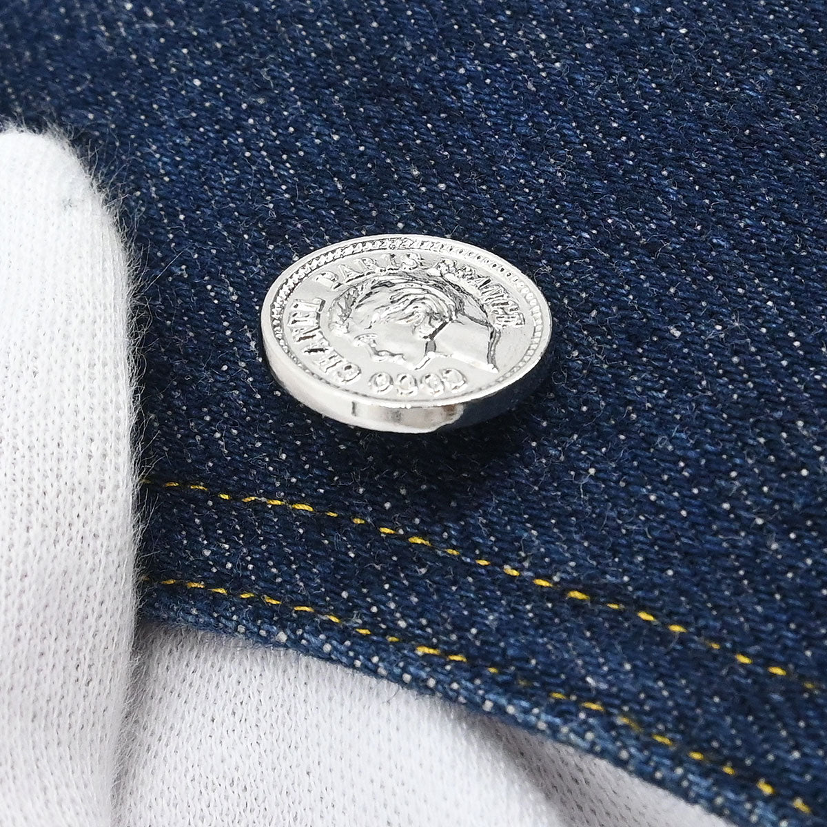 Chanel 1996 Single Breasted Denim Jacket Indigo #40