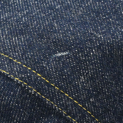Chanel Single Breasted Collarless Denim Jacket Indigo