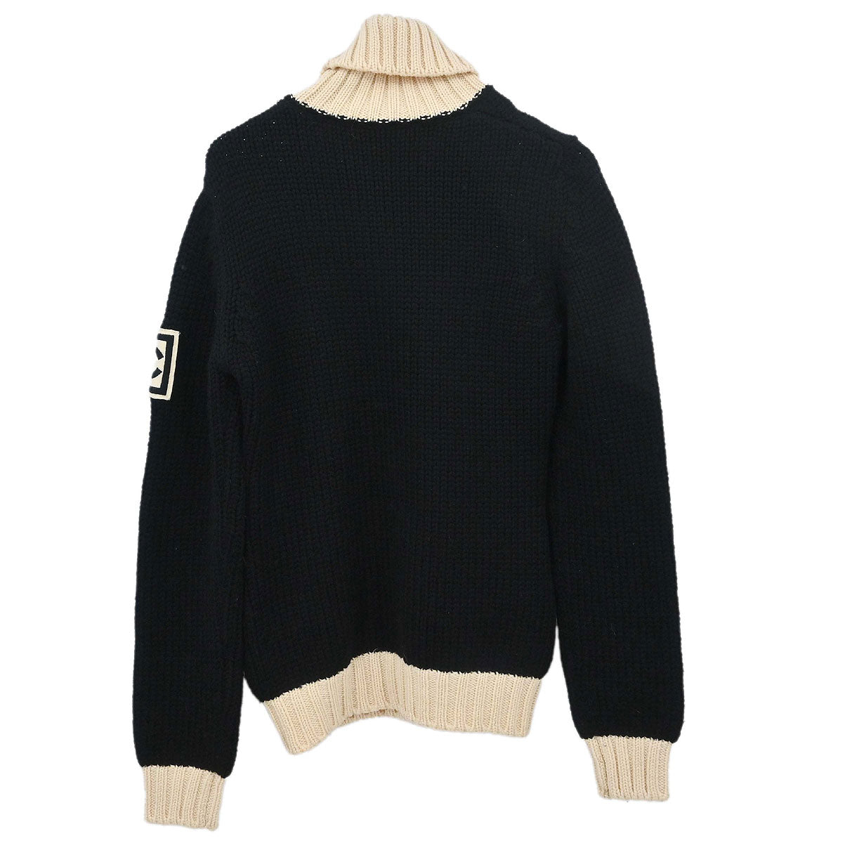 Chanel 2008 Sport Line Snowflake Sweater Knit Top Black #38