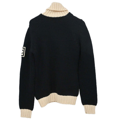 Chanel 2008 Sport Line Snowflake Sweater Knit Top Black #38